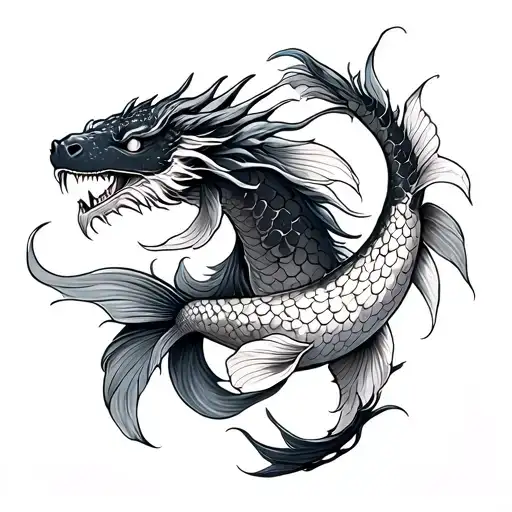 Koi To Dragon Wrapped