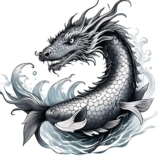 Koi To Dragon Wrapped Water Darken Everything