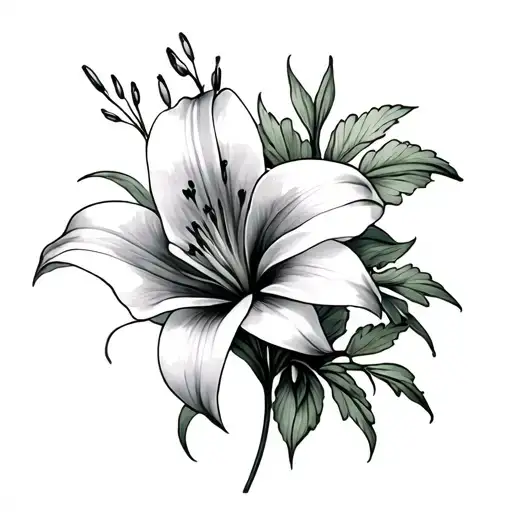 Lilly's With Wild Flowers