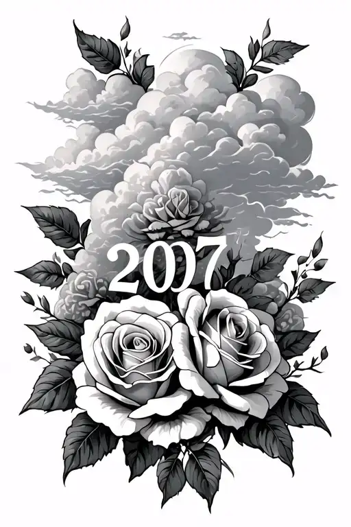 Roses And Clouds With 2007 In The Middle Of It