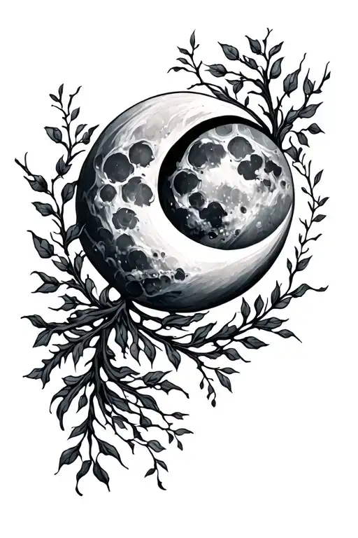 Moon And Vines Wrapped