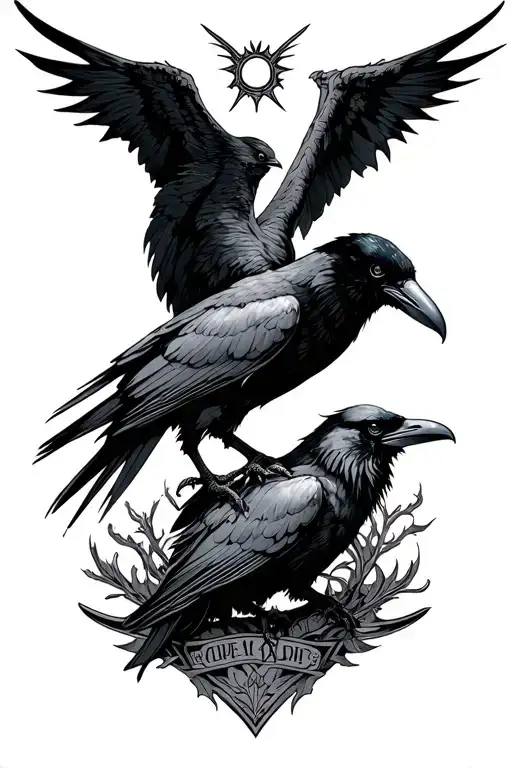 Angle Of Death With Crow And Wold