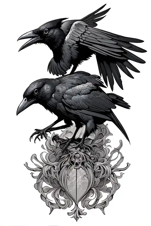 Angle Of Death With Crow On Sholder