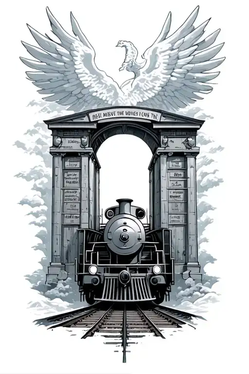 A Train Going To The Heaven Gates With A Message From My Grandpa