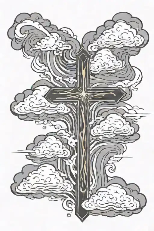 Cross Clouds Fire Rain