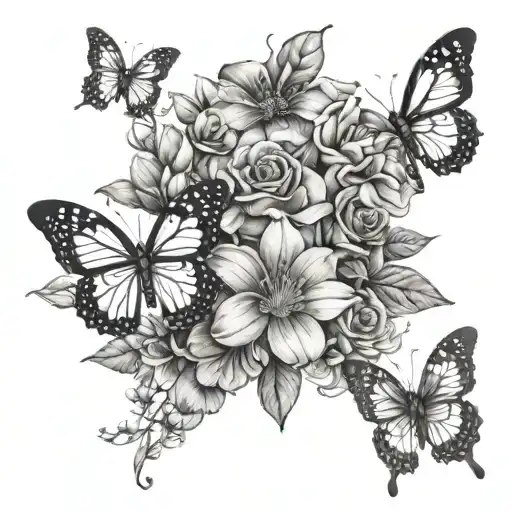 Flowers And Butterflies