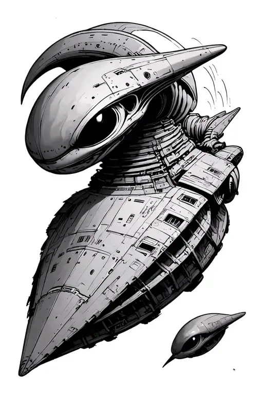 Alien Spaceship Flying