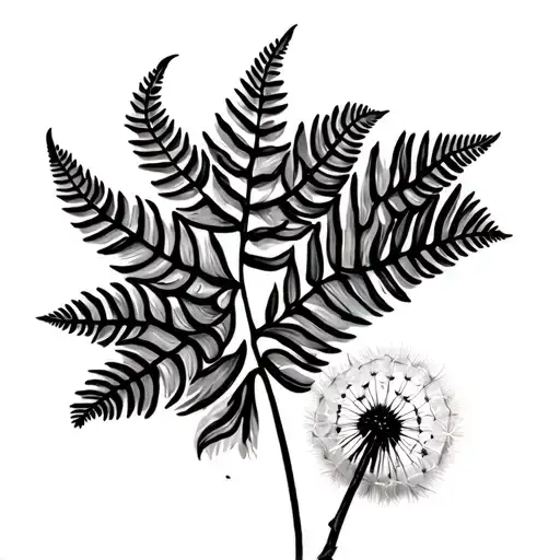 Fern Leaf And Dandelion