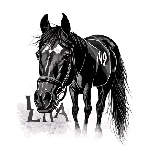 Horse Show With My Daughters Initials Lma