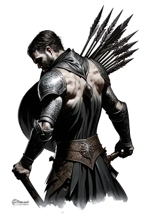 Fallen Knight With Arrows In His Back