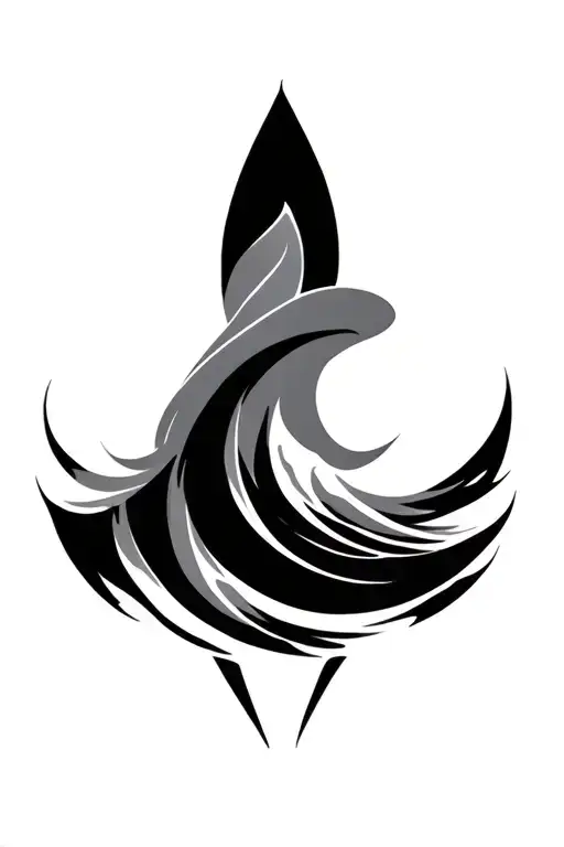 Tribal Wave Tattoo Design