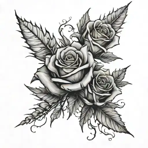 Roses And Thorns With Sad Quote About Thorns