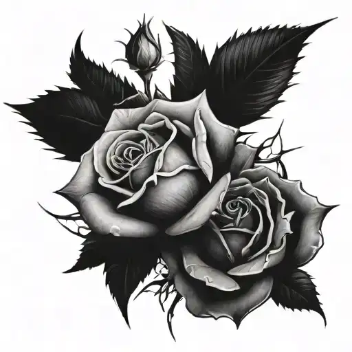 Roses And Thorns With Sad Saying About Thorns