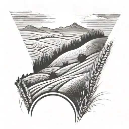 Wheat Field Rolling Hills Landscape