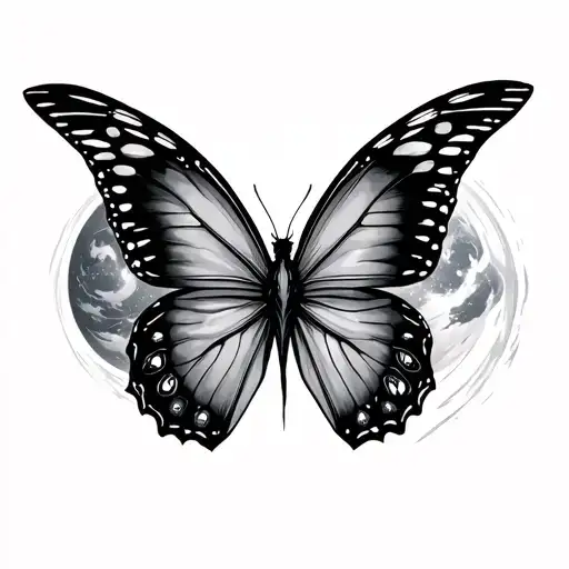 Black Buttefly With The Universe Incorporated