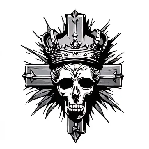 Crown Hanging On A Cross