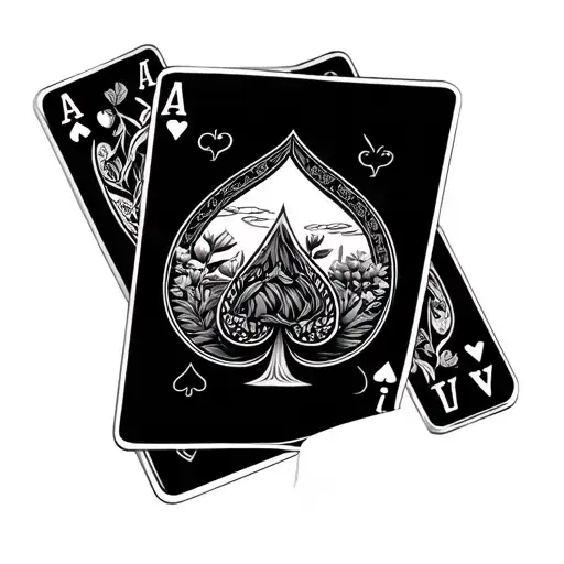 Poker Cards And Nature Inspired