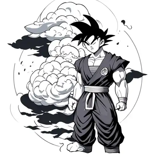 Goku With Little Cloud
