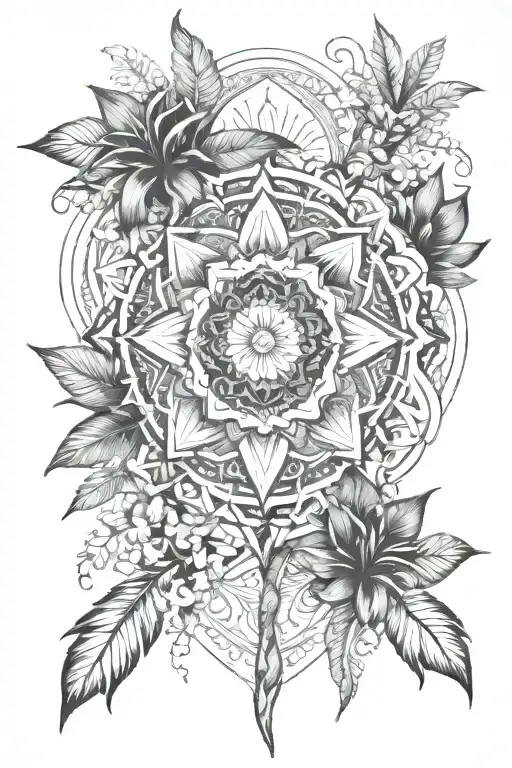 Palm Tree Mandala Design Inspired