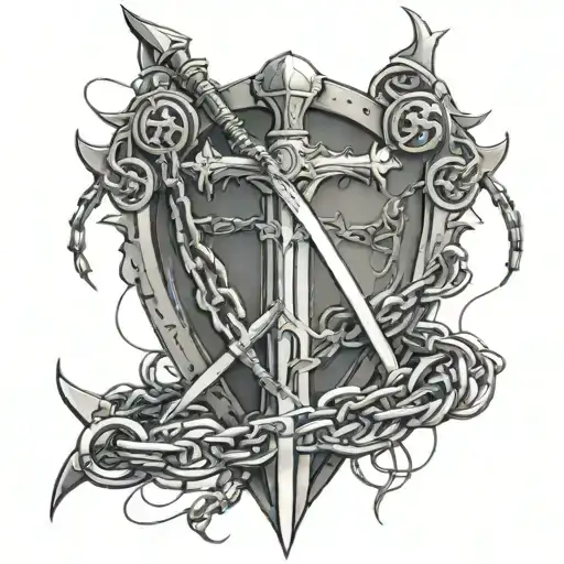 Excalibur Wrapped In Chains