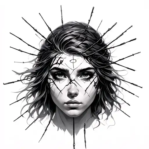 Poles Wire On The Forehead
