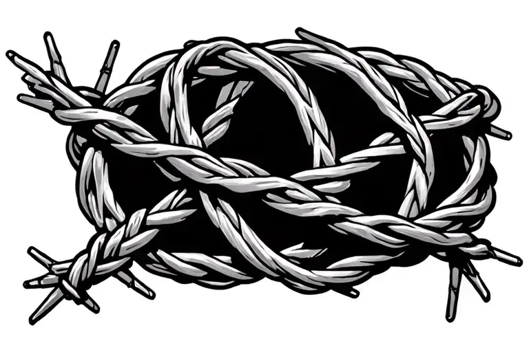 A Wrapped Barbed Wire