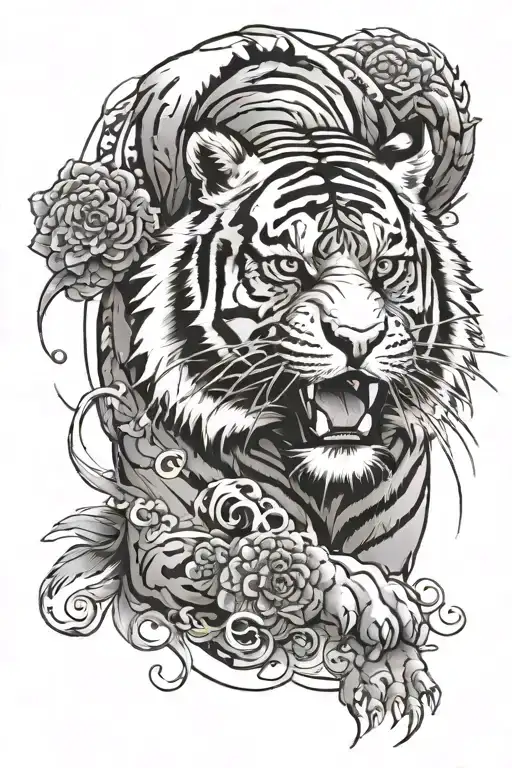 Tiger With Japanese References