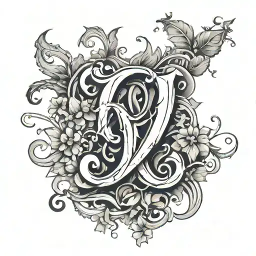 Letters Ptb With Vines Around Them