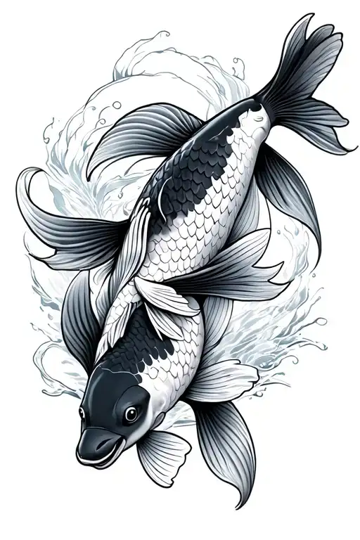 Piono And Carp Koi