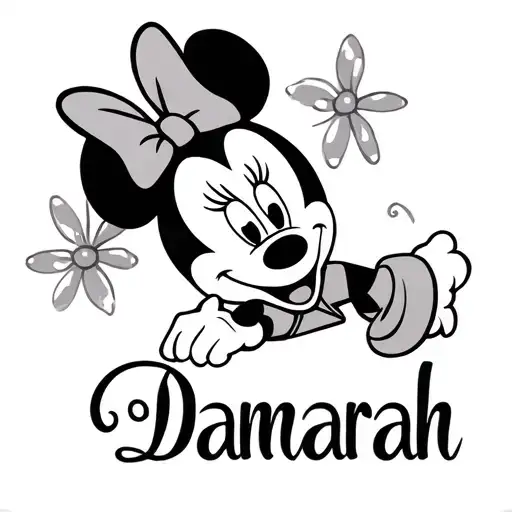Minnie Mouse With Name Danarah