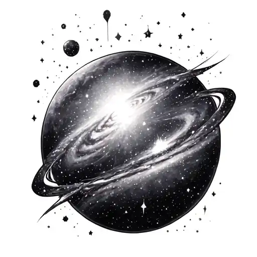 Galaxy Tattoo Idea For Legs For Cover Up