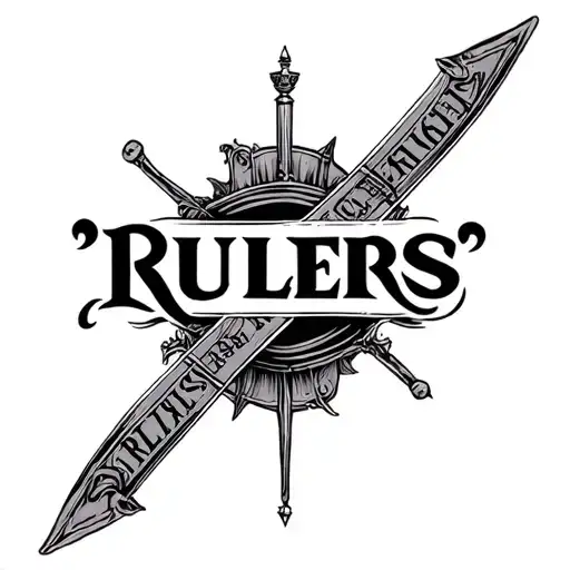 Write The Word ''Rulers'' In Dark Lettering