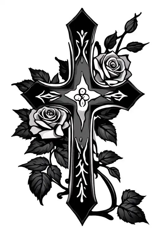 Cross And Roses