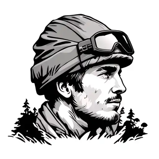 A Bean Wearing Hiking Gear