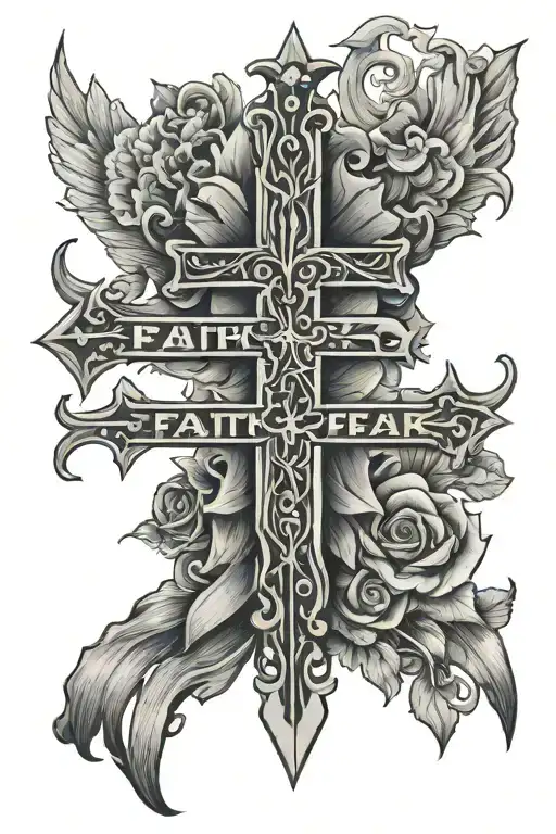 Faith Over Fear Cross