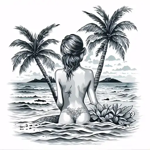 Patchwork Sleeve Beach Themed