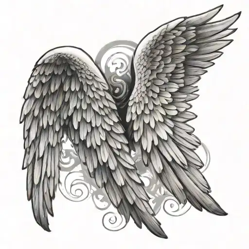 Angel Wings Flying Until We Meet Again B