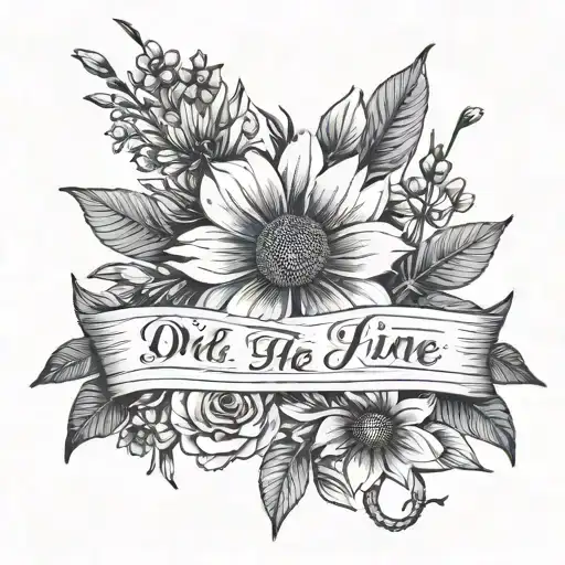 Wildflower Tattoo That Says Did I Cross The Line