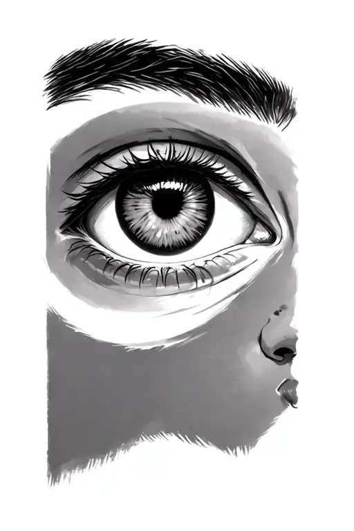 Staring Eye Looking