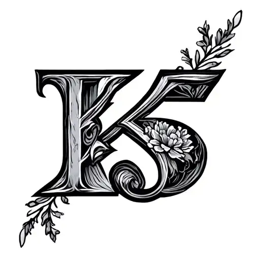 Letter K And Number 5