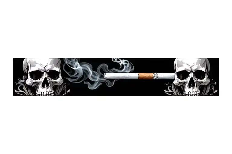 Inside Hearth Sape Make A Skull Smoking Cigarette