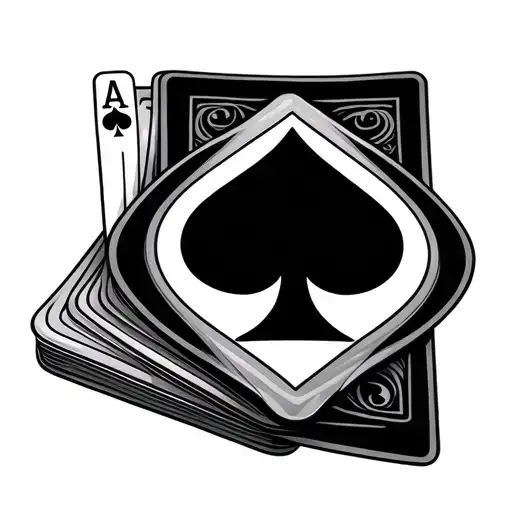 Poker Cards Forming The Shape