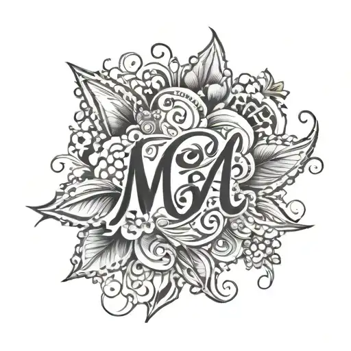 M With Malia Name In The Middle