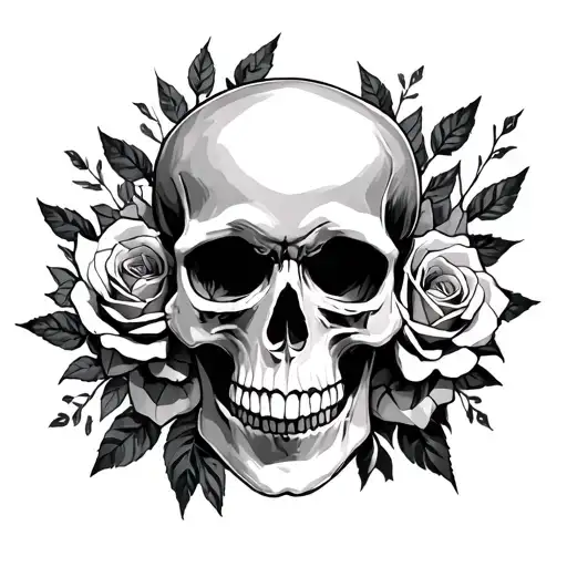 Skull And Roses