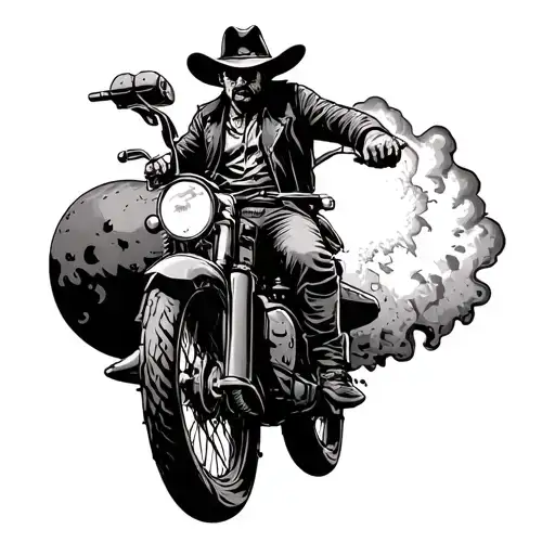 Cowboy Ridding A Nuke