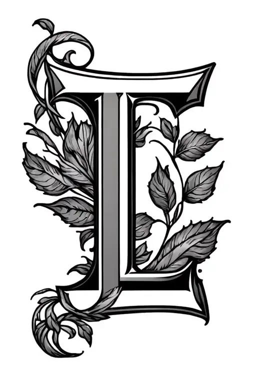 Letter E And Letter L With An Elegant