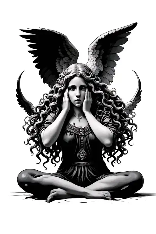 Hear No Evil See No Evil Speak No Evil Angel Tattoo Medusa