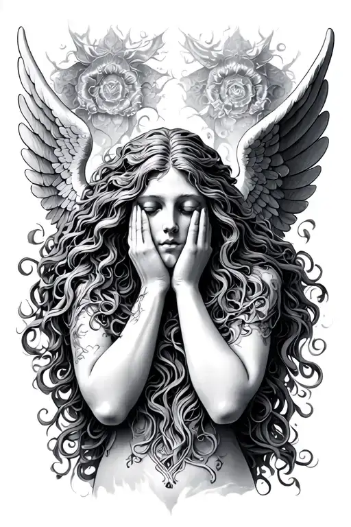 Hear No Evil See No Evil Speak No Evil Angel Tattoo In Medusa Style