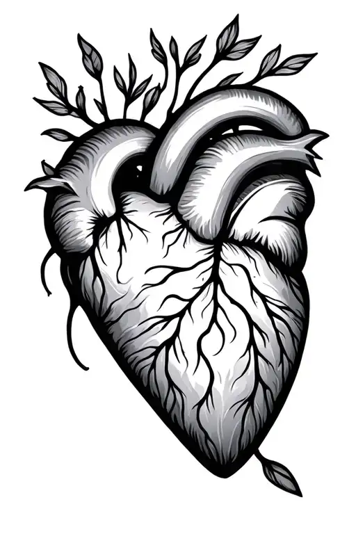 Minimalist Grandparents Heart