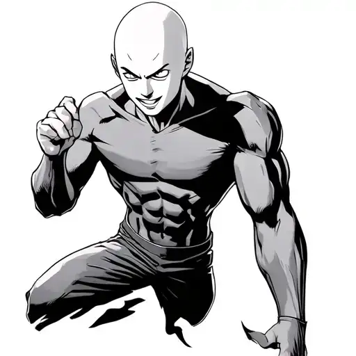 One Punch Man Saitama Happy